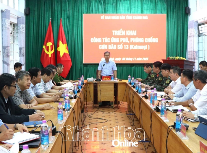 Phó Chủ tịch UBND tỉnh Trần Hòa Nam kiểm tra công tác phòng, chống bão số 13