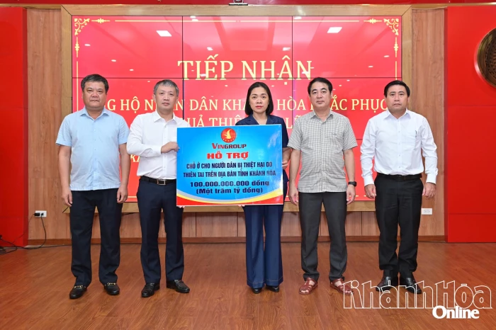 Tập đoàn Vingroup hỗ trợ tỉnh Khánh Hòa 100 tỷ đồng khắc phục hậu quả thiên tai