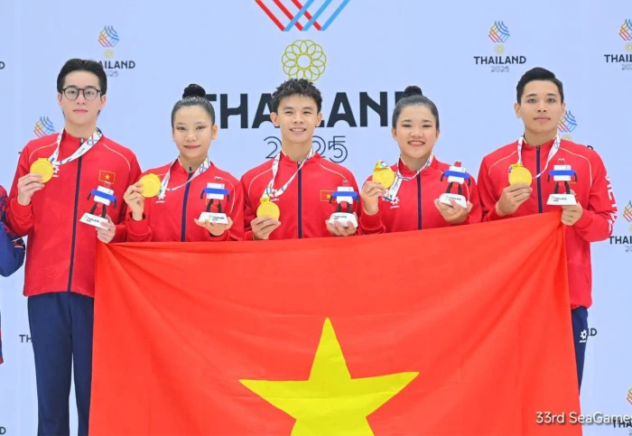 Đoàn thể thao Việt Nam giành thêm 13 huy chương vàng trong ngày thi đấu 19-12 SEA Games 33