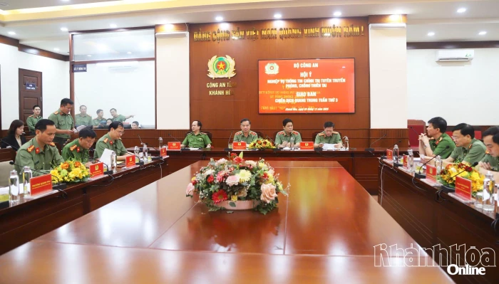 Bộ Công an hội ý nghiệp vụ thông tin, tuyên truyền phòng, chống thiên tai và giao ban Chiến dịch Quang Trung