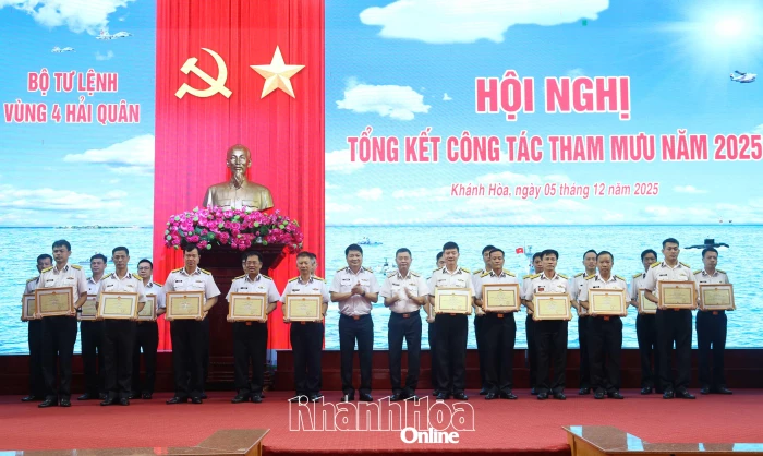 Vùng 4 Hải quân tổng kết công tác Tham mưu năm 2025