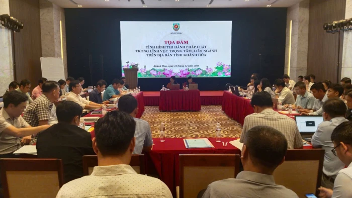 Tọa đàm về tình hình thi hành pháp luật trong lĩnh vực trọng tâm, liên ngành trên địa bàn tỉnh Khánh Hòa