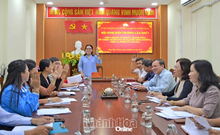 Phường Nam Nha Trang hiệp thương lần thứ nhất thỏa thuận cơ cấu và số lượng ứng cử viên HĐND