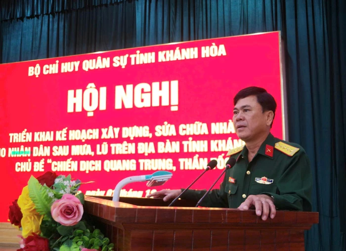 Bộ Chỉ huy Quân sự tỉnh Khánh Hòa triển khai xây dựng, sửa chữa nhà ở cho người dân vùng lũ