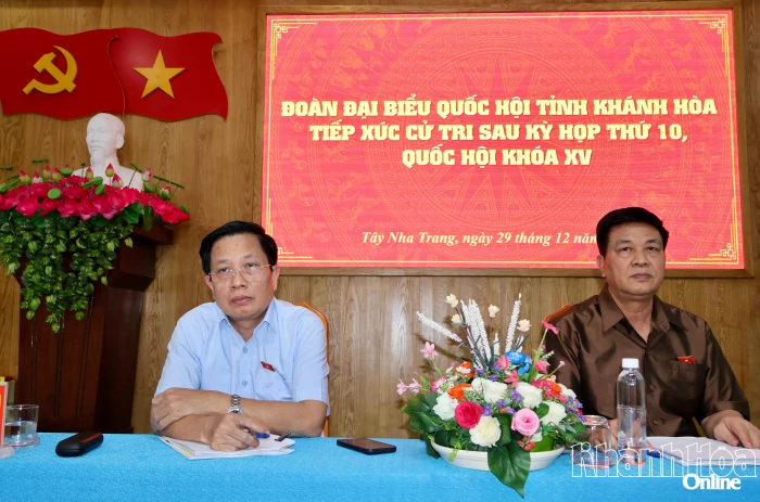 Đại biểu Quốc hội tỉnh Khánh Hòa tiếp xúc cử tri phường Tây Nha Trang