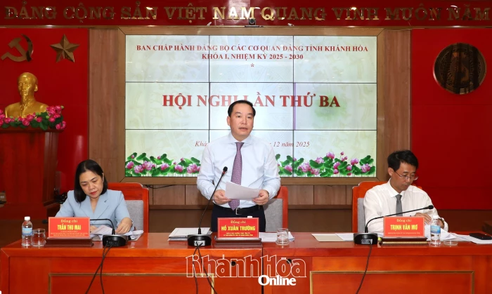 Hội nghị lần thứ ba Ban Chấp hành Đảng bộ Các cơ quan Đảng tỉnh