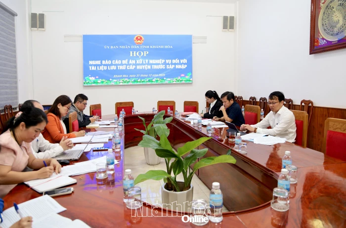 Trình dự thảo đề án xử lý nghiệp vụ tài liệu lưu trữ cấp huyện trước sáp nhập trước ngày 10-1-2026