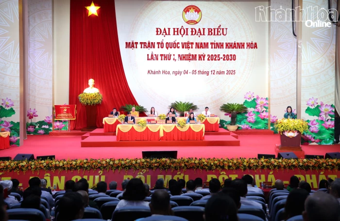 Phiên thứ nhất Đại hội đại biểu MTTQ Việt Nam tỉnh Khánh Hòa lần thứ I, nhiệm kỳ 2025 - 2030