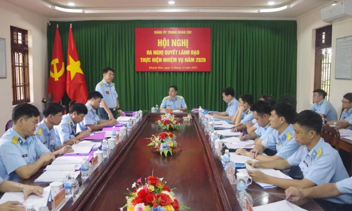 Đảng ủy Trung đoàn 292, Sư đoàn Phòng không 377 ra nghị quyết lãnh đạo thực hiện nhiệm vụ năm 2026