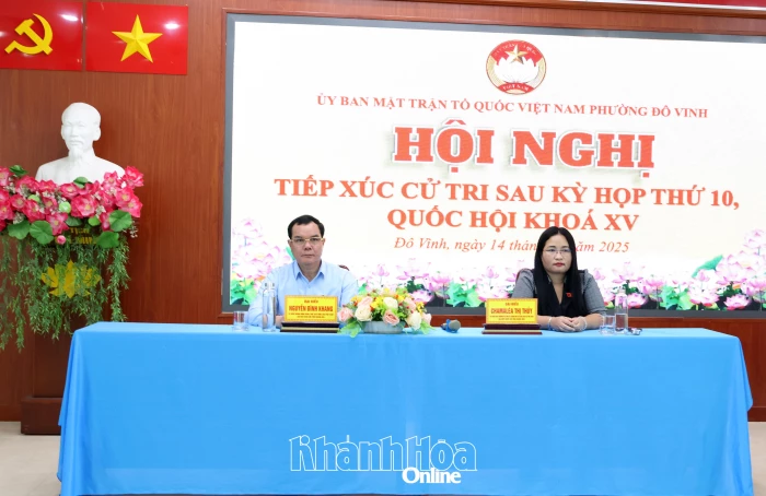 Đại biểu Quốc hội tỉnh Khánh Hòa tiếp xúc cử tri phường Đô Vinh