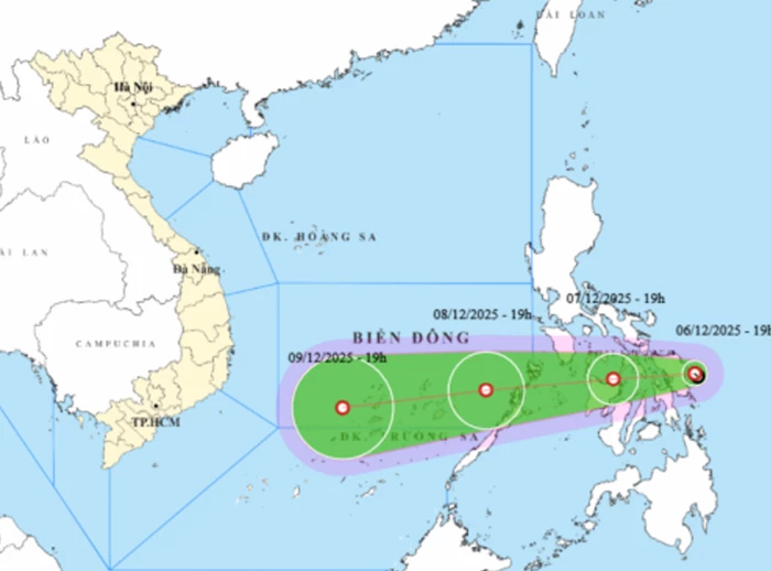 Áp thấp nhiệt đới gây sóng cao 2-4m