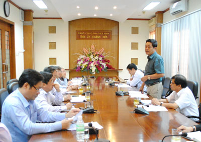 Ông Lê Thanh Quang chỉ đạo hướng xử lý các kiến nghị của lãnh đạo các chi nhánh ngân hàng.