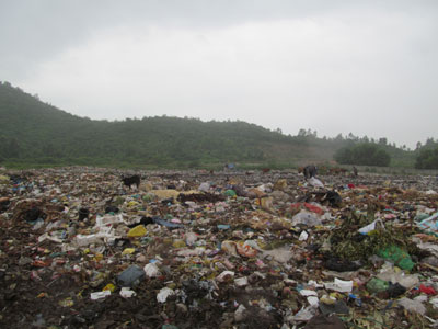Bãi rác Ninh Hòa chưa được đầu tư thành bãi rác đạt tiêu chuẩn môi trường.