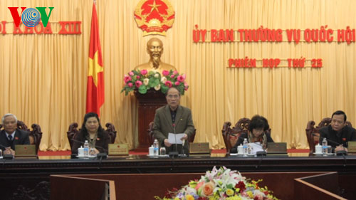 Phiên họp thứ 25 của Ủy ban Thường vụ Quốc hội khai mạc sáng 20/2 tại Hà Nội (Ảnh: Ngọc Thạch)