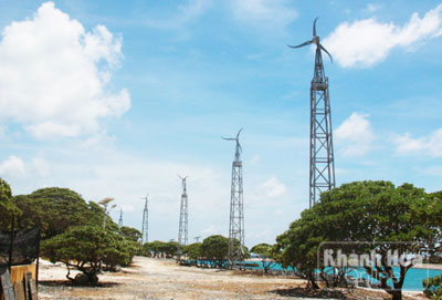 Hệ thống điện gió trên đảo Song Tử Tây