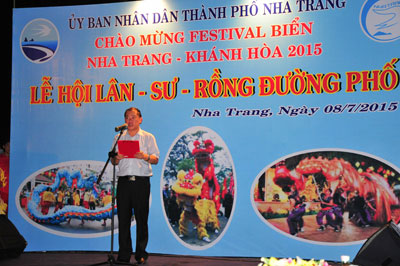 Ông Nguyễn Anh Tuấn - Phó Chủ tịch UBND TP.Nha Trang phát biểu khai mạc lễ hội