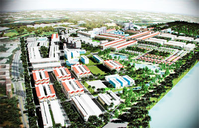 Phối cảnh tổng thể Khu đô thị Lê Hồng Phong II.