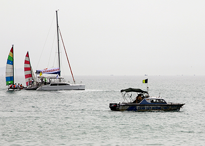 Lực lượng cảnh sát biển bảo vệ an ninh, đảm bảo an toàn cho cuộc đua