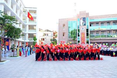 Trường THCS Yersin tại TP. Nha Trang vừa hoàn thành.  Ảnh: Thành An 