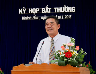 Ông Lê Thanh Quang phát biểu khai mạc kỳ họp