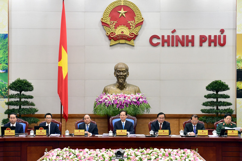 Thủ tướng Nguyễn Tấn Dũng chủ trì phiên họp Chính phủ thường kỳ tháng 3/2016. Ảnh: VGP/Nhật Bắc