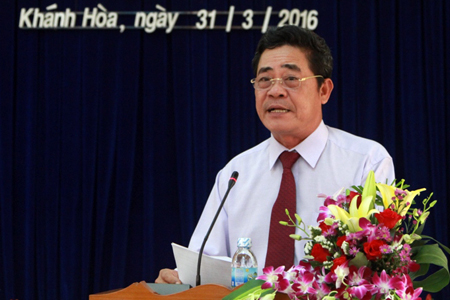 Ông Lê Thanh Quang phát biểu bế mạc kỳ họp.