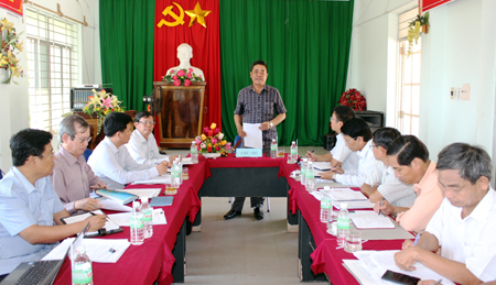 Ông Lê Thanh Quang phát biểu chỉ đạo tại buổi làm việc.