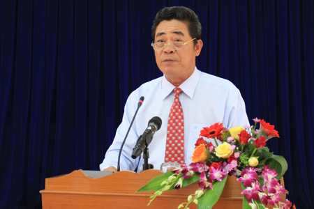 Ông Lê Thanh Quang phát biểu khai mạc kỳ họp.