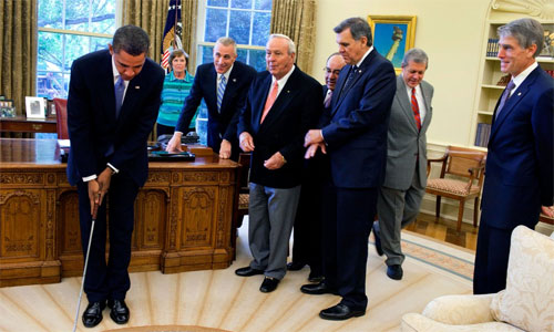 Bức ảnh được Tổng thống Obama đăng trên Twitter, Palmer đứng thứ ba từ trái sang. Ảnh: Twitter.