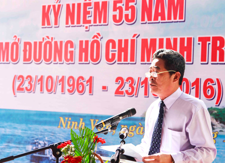 Ông Lê Thanh Quang phát biểu tại buổi lễ.