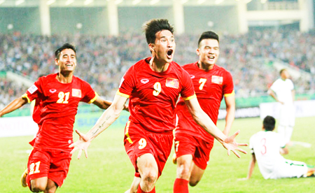 Các cầu thủ đội tuyển bóng đá Việt Nam