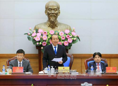 Phó Thủ tướng Thường trực Chính phủ Trương Hòa Bình phát biểu ý kiến. Ảnh: Doãn Tấn/TTXVN