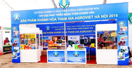 Gian hàng sản phẩm Khánh Hòa tham gia Hội chợ AgroViet 2016