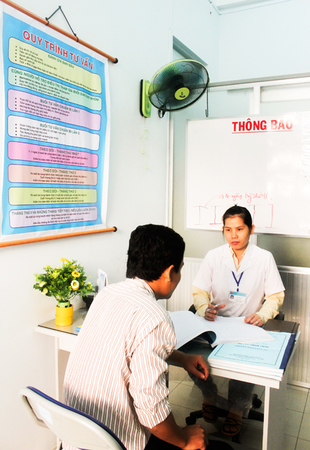 Tư vấn cho bệnh nhân HIV tại cơ sở điều trị tuyến huyện