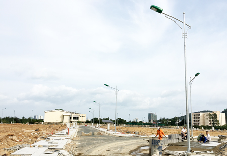 Khu dân cư Nam Vĩnh Hải đang được hoàn thiện hạ tầng