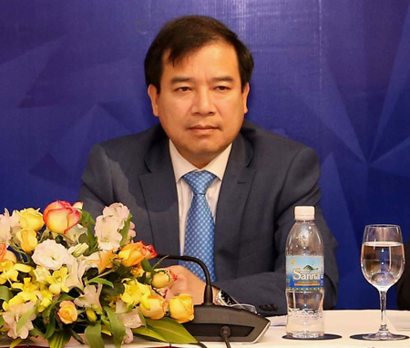 Ông Hà Văn Siêu phát biểu tại cuộc họp của Nhóm công tác du lịch