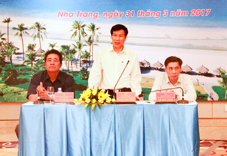 Bộ trưởng Nguyễn Ngọc Thiện phát biểu tại buổi làm việc