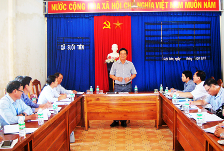 Đồng chí Lê Thanh Quang phát biểu tại buổi làm việc