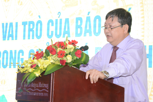 Ông Đống Lương Sơn - Tổng giám đốc Khách sạn Yasaka-Saigon-NhaTrang phát biểu tại hội thảo