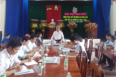 Ông Lê Xuân Thân phát biểu tại buổi làm việc. 