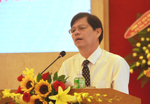 Đồng chí Nguyễn Tấn Tuân phát biểu tại lễ kỷ niệm