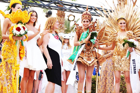 Người đẹp Nguyễn Thị Thành tại cuộc thi Miss Eco International 2017 ở Ai Cập. Ảnh: Miss Eco International.