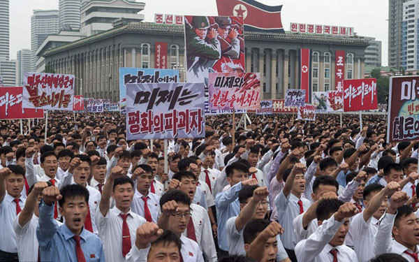 Hàng nghìn người Triều Tiên tham gia diễu hành ở thủ đô Bình Nhưỡng 