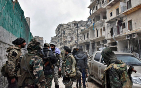 Lực lượng ủng hộ Chính phủ Syria. (Ảnh: AFP)