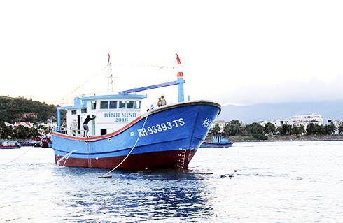 Một con tàu của ngư dân Khánh Hòa đóng mới từ nguồn vốn vay theo Nghị định 67