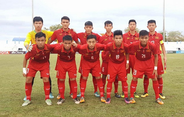 U15 Việt Nam vươn lên vị trí số 1 bảng B tại giải U15 ĐNÁ 2017.