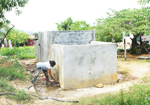 Công trình nước sạch ở xóm Đồng Cam, thôn Cửu Lợi 3, xã Cam Hòa (huyện Cam Lâm) không còn phát huy tác dụng