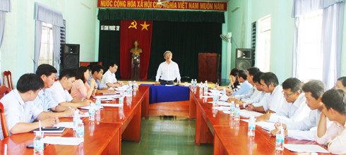 Đồng chí Lê Xuân Thân phát biểu chỉ đạo tại buổi làm việc