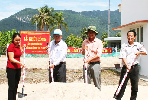 Khởi công xây dựng phòng học cho Trường Mẫu giáo Ninh Vân