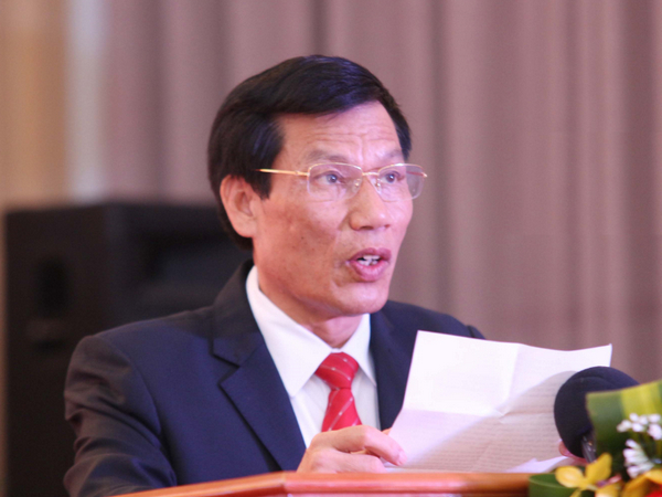 Bộ trưởng Bộ VH-TT&DL Nguyễn Ngọc Thiện phát biểu tại Lễ xuất quân.